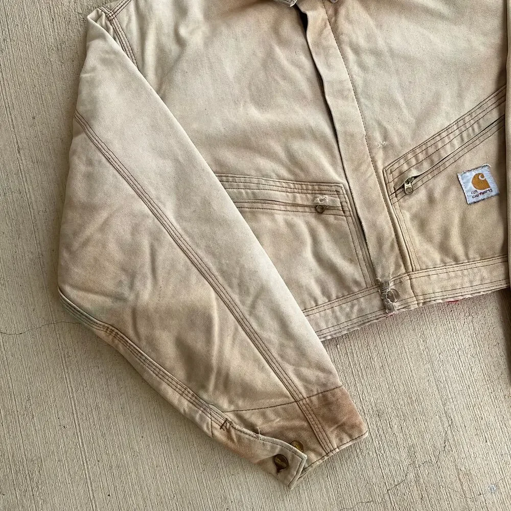 Carhartt brown cropped Detroit style work wear jacket
